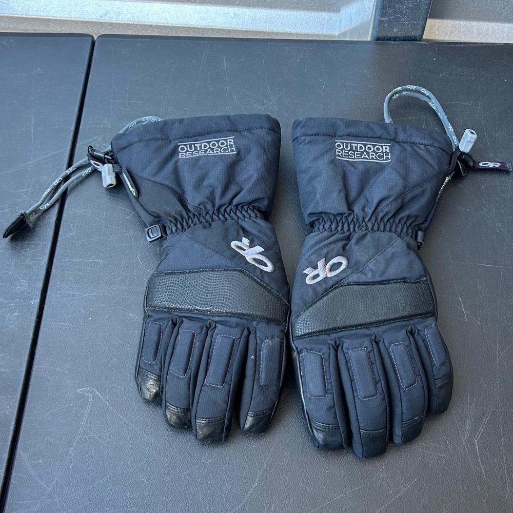 Outdoor Research Mens Ridgeline‎ Gloves Black Gore-Tex Leather Palm Small S/P 7